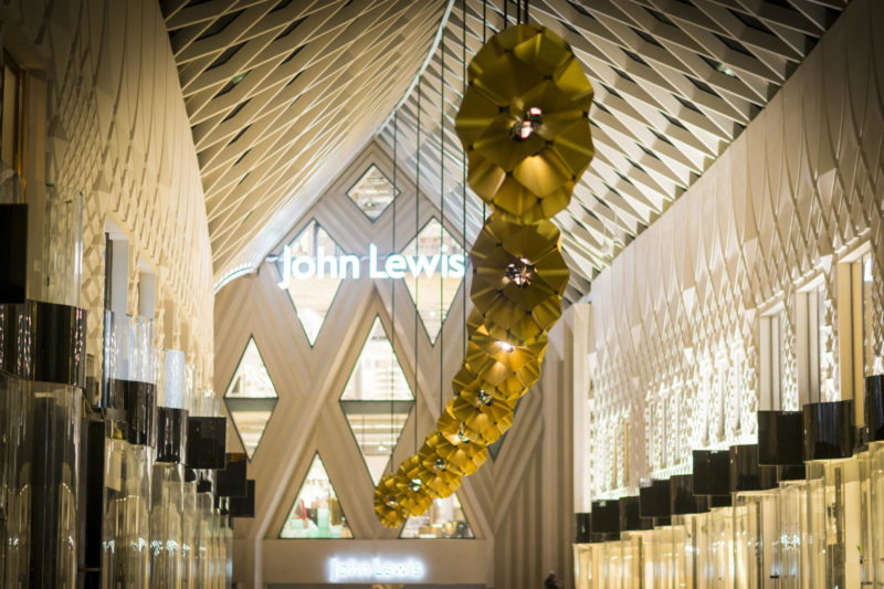 ©Andrew Mccaren/AM images 11/10/2016 Leeds UK. Picture shows the new lighting installed in the Victoria Gate shopping centre in Leeds. Photo Credit: Andrew McCaren/AM images.